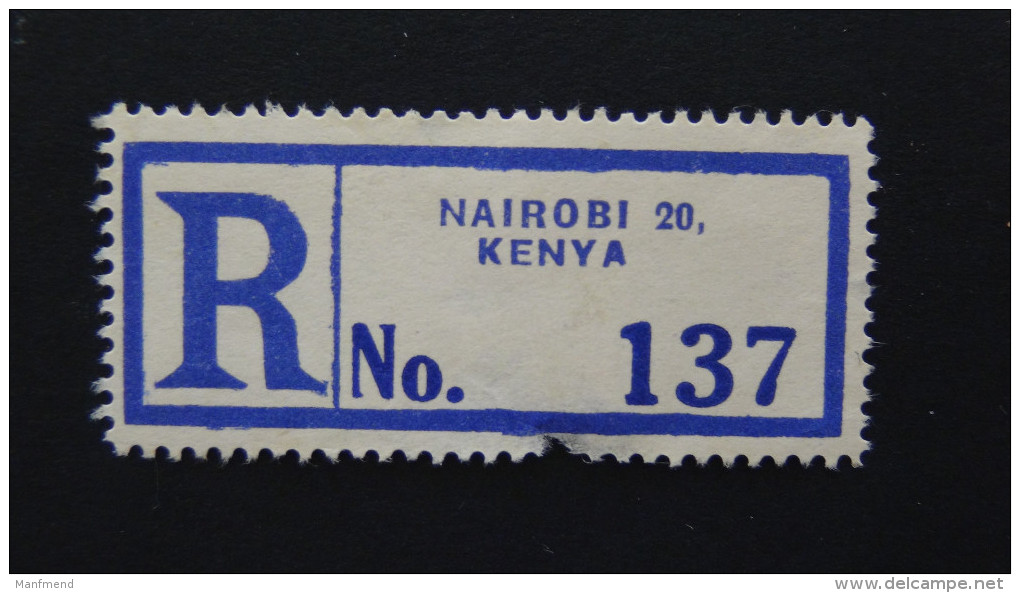 Kenya - Registration Label - Nairobi 20 - Look Scan - Kenya (1963-...)