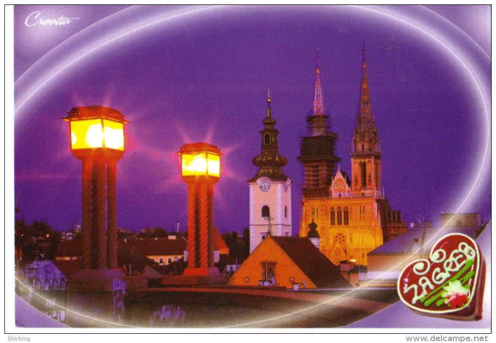 19E : Croatia Museum Early Man Stamp On Zagreb Postcard - Croatia