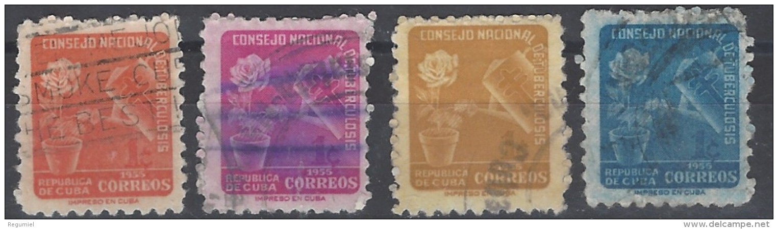 Cuba Beneficencia U 24/27 (o) Usado. 1955 - Beneficiencia (Sellos De)