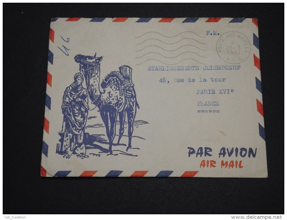 FRANCE - Enveloppe En Franchise Illustréé En 1961 (  D ' Un Commando De Chasse ) Pour Paris  - A Voir - L 2136 - Guerre D'Algérie