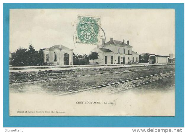 CPA - Chemin De Fer Gare Disparue CHEF-BOUTONNE 79 - Chef Boutonne