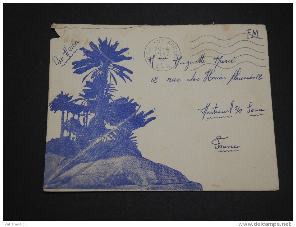 FRANCE - Enveloppe Illustrée En Franchise En 1957 Pour Montreuil Sur Seine - A Voir - L 2150 - Guerre D'Algérie