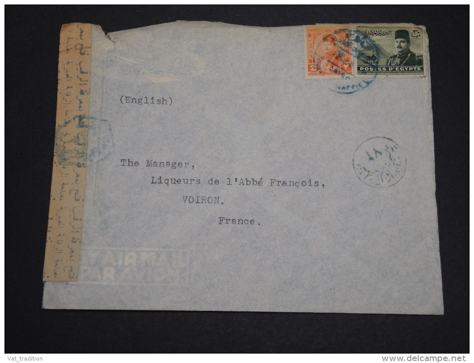 EGYPTE - Enveloppe  Pour La France Avec Contrôle Postal - A Voir - L 2158 - Lettres & Documents