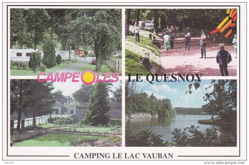 59---- LE QUESNOY---camping Les CAMPEOLES--Camping Le Lac Vauban---voir  2 Scans - Le Quesnoy