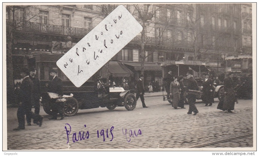 PARIS - Sur Les  Boulevards  ( Photo Souple 14 Cm X 8,5 Cm ) - Sonstige & Ohne Zuordnung