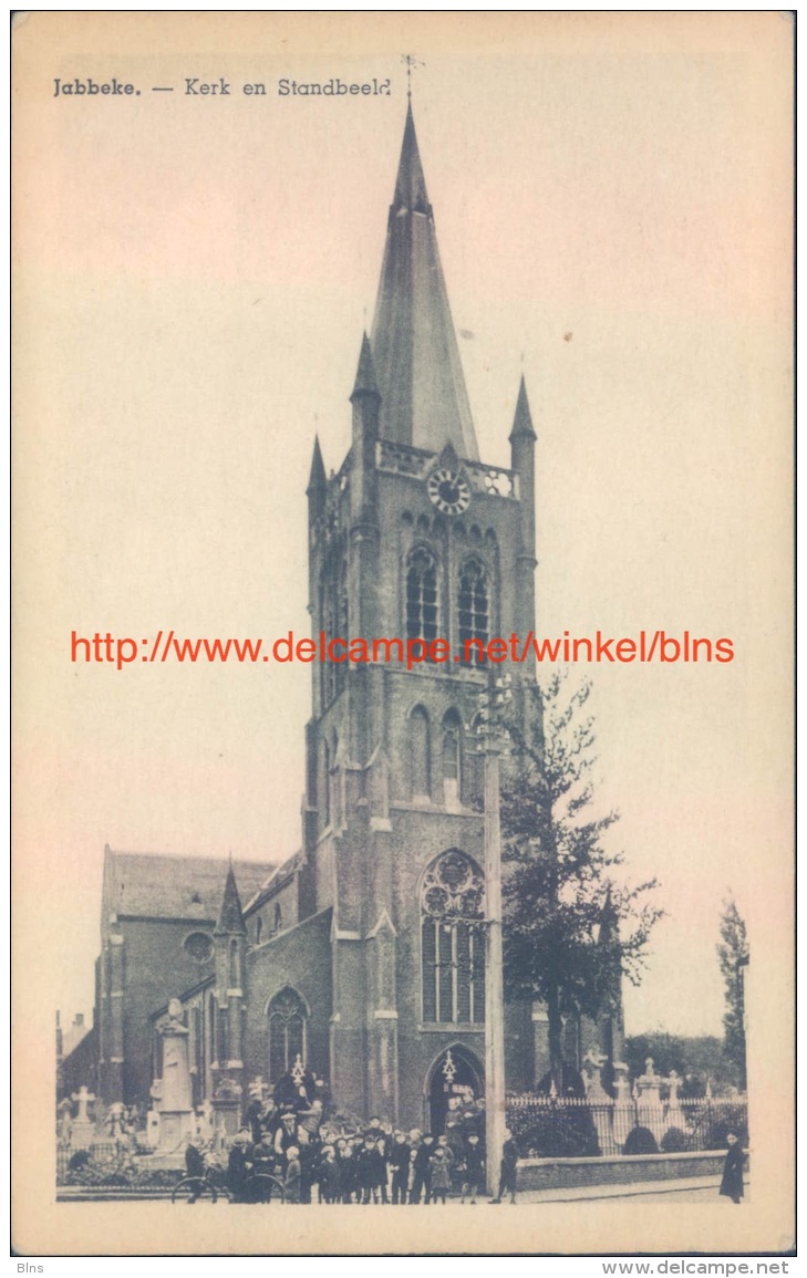 Kerk En Standbeeld Jabbeke - Jabbeke