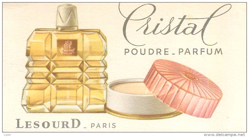 Carte Parfumée Parfum Cristal Poudre Parfum Lesourd à Paris Dos Blanc - TB.Etat - Unclassified