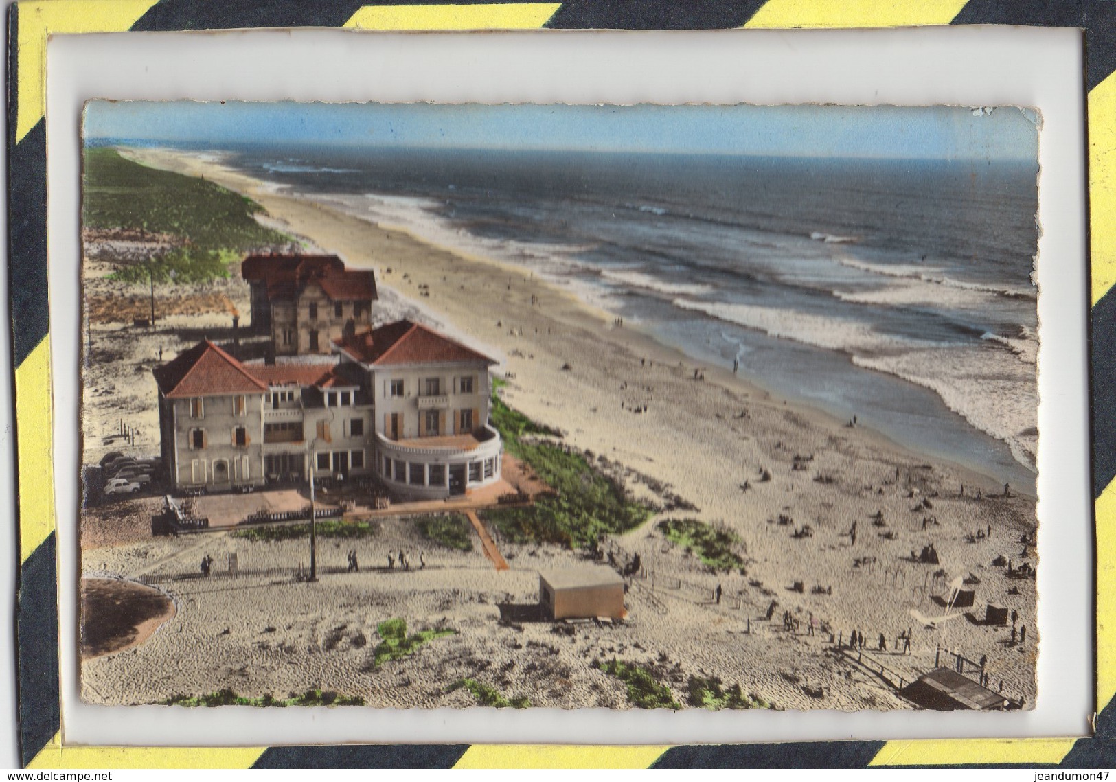 EN AVION AU-DESSUS DE.... BISCARROSSE-PLAGE - HÔTEL DE LA PLAGE - Biscarrosse