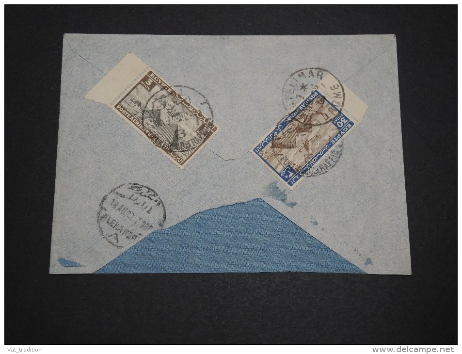 EGYPTE - Enveloppe De Port Saïd En 1933 Pour La France Par Avion ( étiquette ) - A Voir - L 2185 - Lettres & Documents