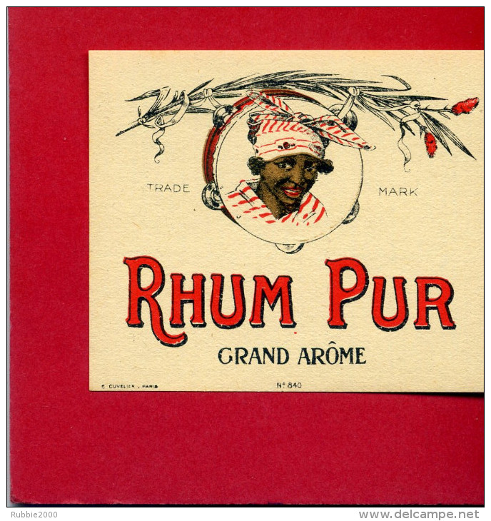 ETIQUETTE RHUM PUR GRAND AROME - Rhum