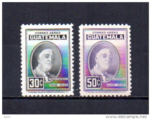 Guatemala   1947   .-   Y&T  Nº   156/157   **   Aéreos - Guatemala