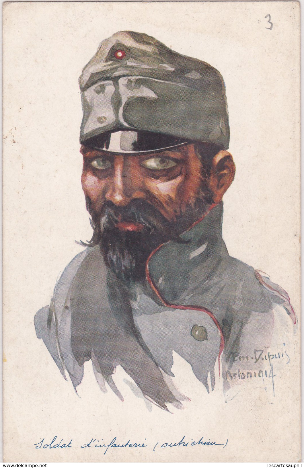 Illustrateur Emile Dupuis Militaire WW1  Leurs Caboches N°26 Soldat Infanterie Autrichien Arlon 1914 - Dupuis, Emile