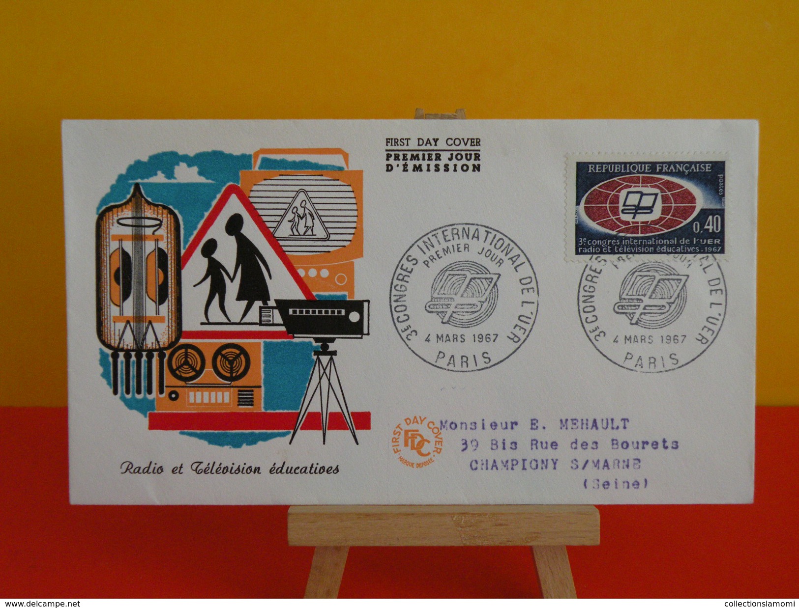 FDC - Congrès International De L' U.E.R. - Paris - 4.3.1967 - 1er Jour, Coté 1,50 € - 1960-1969