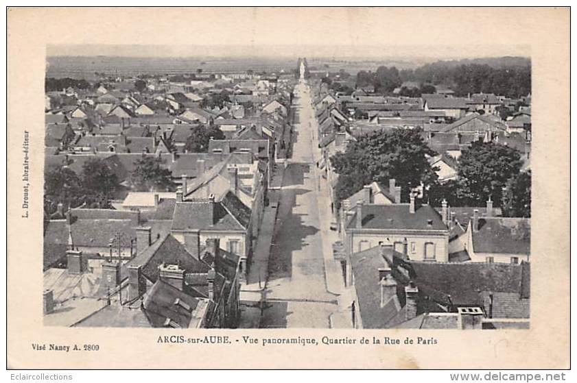 Arcis Sur Aube    10    Vue Panoramique Et Quartier De La Rue De Paris - Arcis Sur Aube