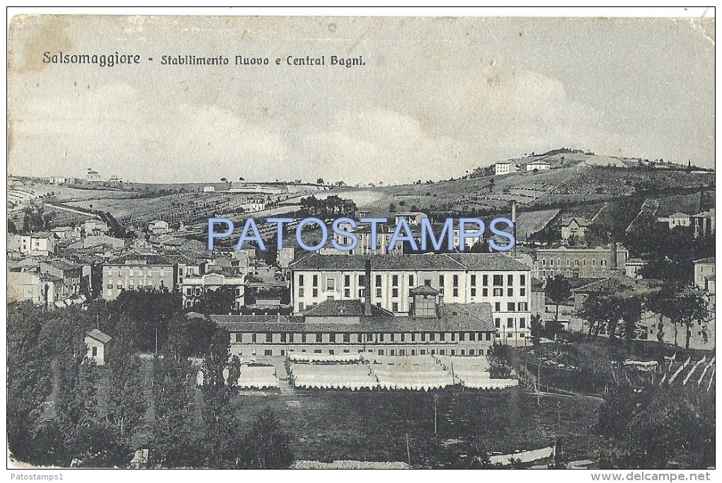 57192 ITALY SALSOMAGGIORE PARMA ESTABLISHMENT AND CENTRAL NEW BATHROOMS SPOTTED POSTAL POSTCARD - Sonstige & Ohne Zuordnung