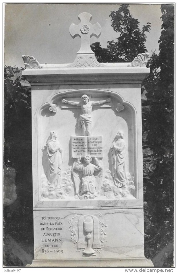 TOMBE D'AUGUSTIN LEMANN PRETRE Carte Photo - Andere & Zonder Classificatie