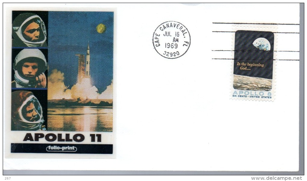 USA  FDC  1969 Apollo 8 Et 11 - North  America