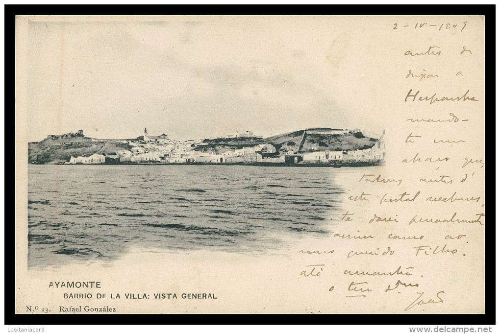 ANDALUZIA - AYAMONTE - Barrio De La Villa : Vista General ( Ed. Rafael González Nº 13) Carte Postale - Sonstige & Ohne Zuordnung