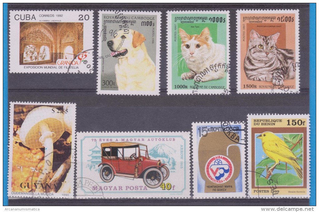 LOT OF USED STAMPS DEPORTES SPORTS ANIMALES  ANIMALS  PAISES  COUNTRIES VARIOS  VARIOUS   S-1605 - Vrac (max 999 Timbres)