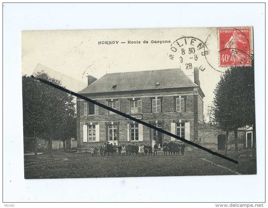 CPA   -  Hornoy  - Ecole Des Garçons - Hornoy Le Bourg