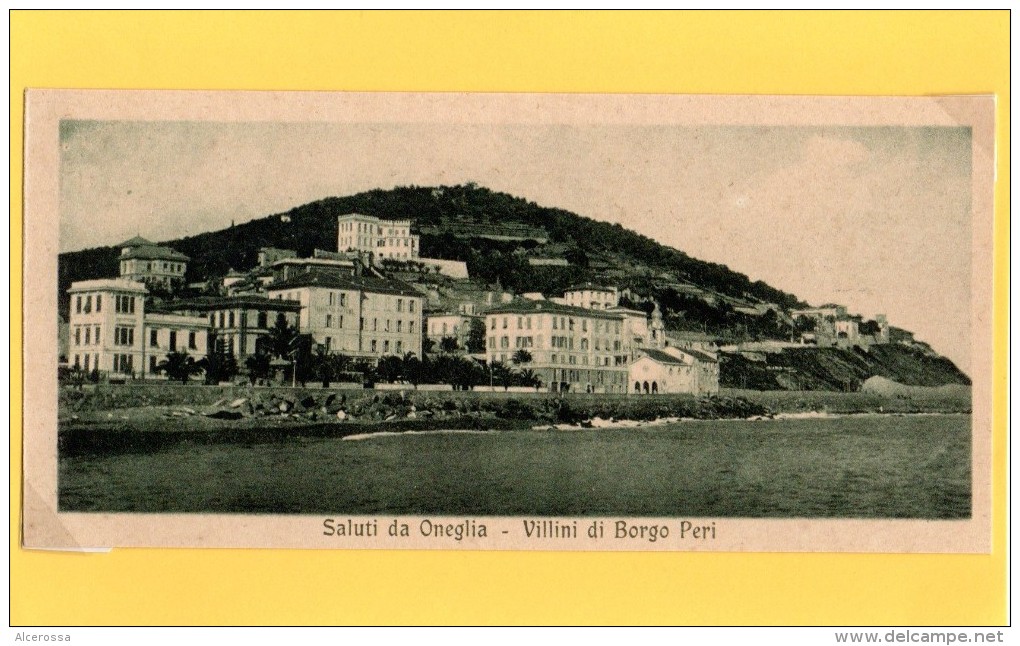 SALUTI DA ONEGLIA - IMPERIA - CARTOLINA MIGNON EPOCA 1920 EDIZ. BERNARDINI - RARA - Imperia