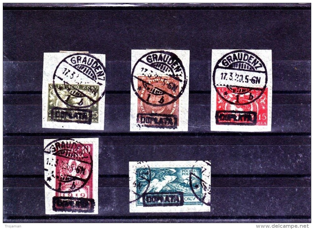 EXTRA -7 -01 5 STAMPS - Portomarken