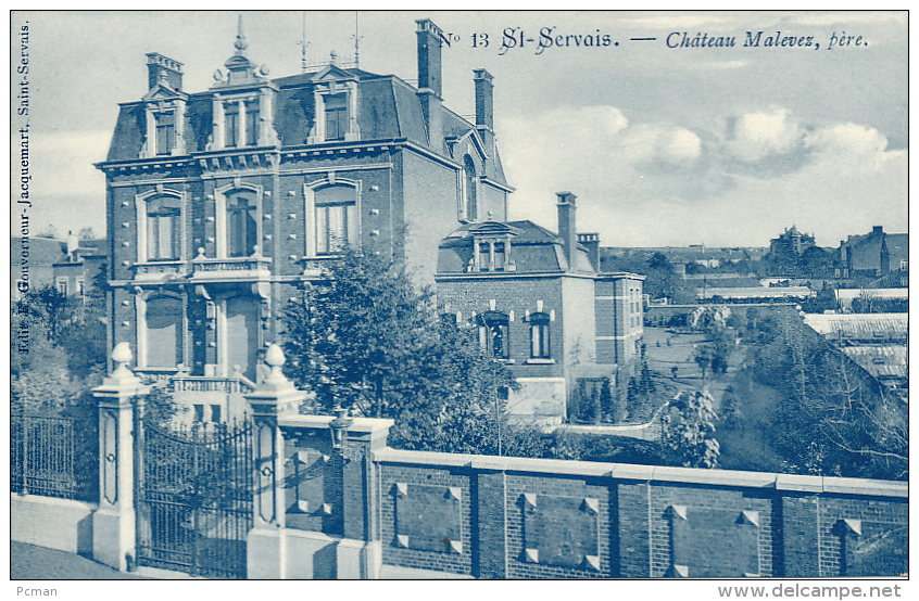 Saint-Servais. (NAMUR). Chateau Malevez, Père. Edit: E. Gouverneur-Jacquemart, N°8. Voir Scan - Excellent - Namur