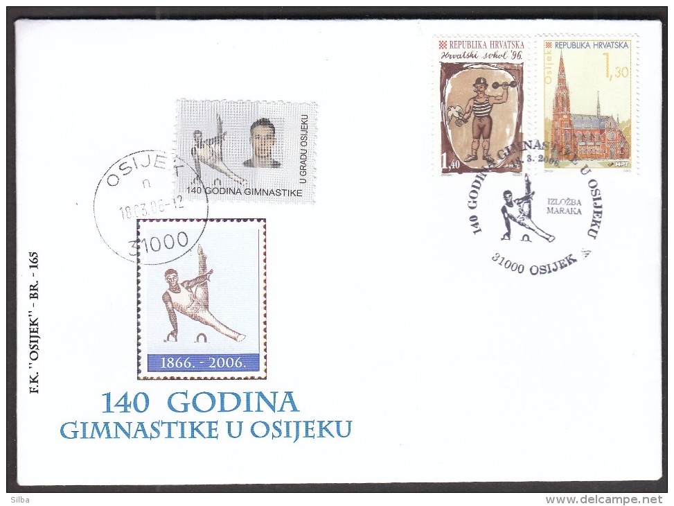 Croatia Osijek 2006 / 140 Years Of Gymnastics In Osijek / Philately Exhibition - Gymnastics