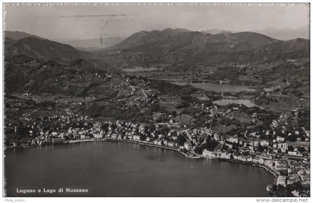 Lugano E Lago Di Muzzano - Photoglob No. A 5328 - Muzzano