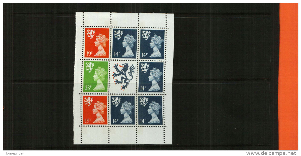 GREAT BRITAIN - QEII - 1989 - BOOKLET PANE - 8 Stamps + Centre Label - MNH - Unused Stamps