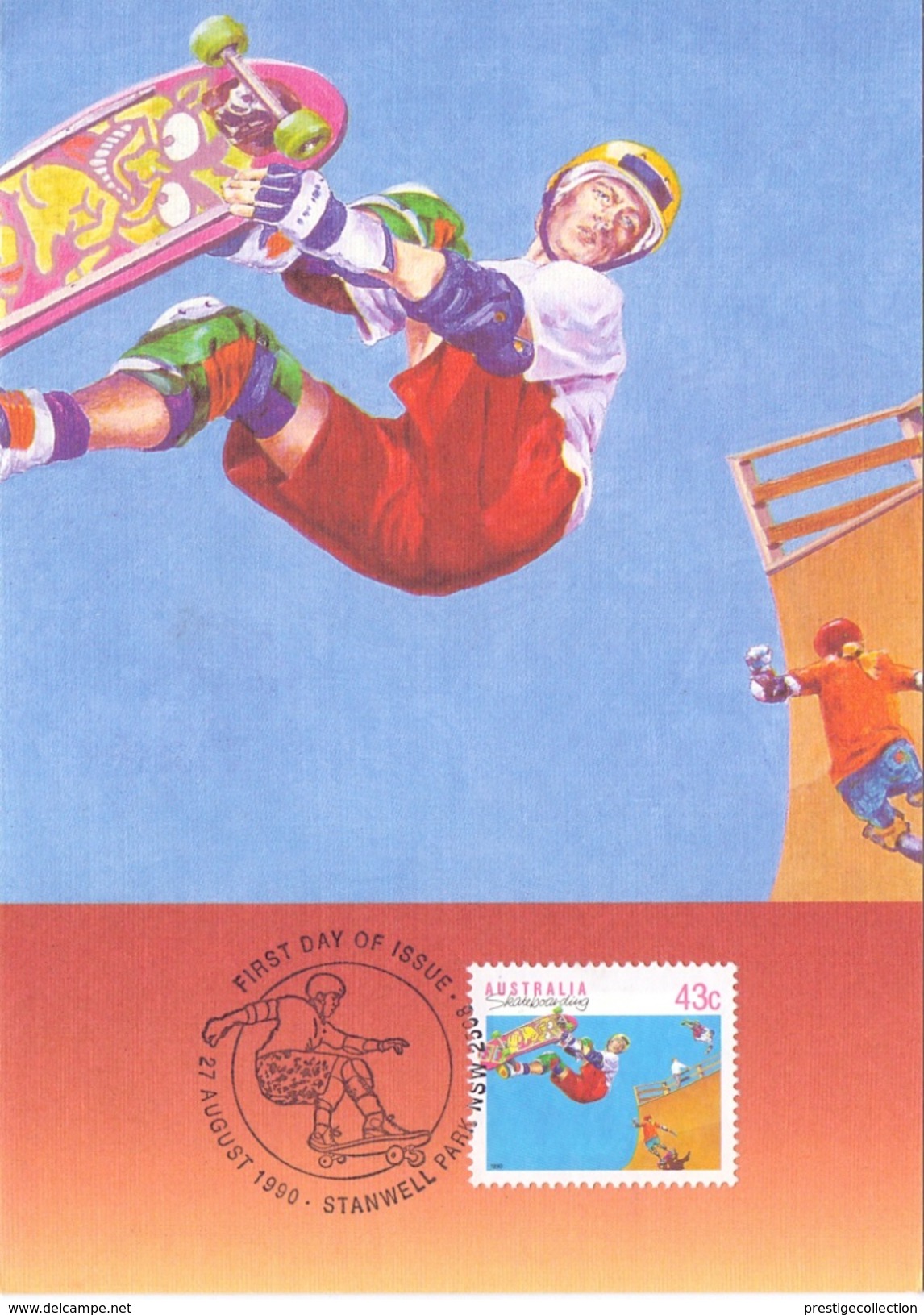AUSTRALIA FDC  SKATEBOARD  MAXIMUN POST CARD   (SET160132) - Skateboard