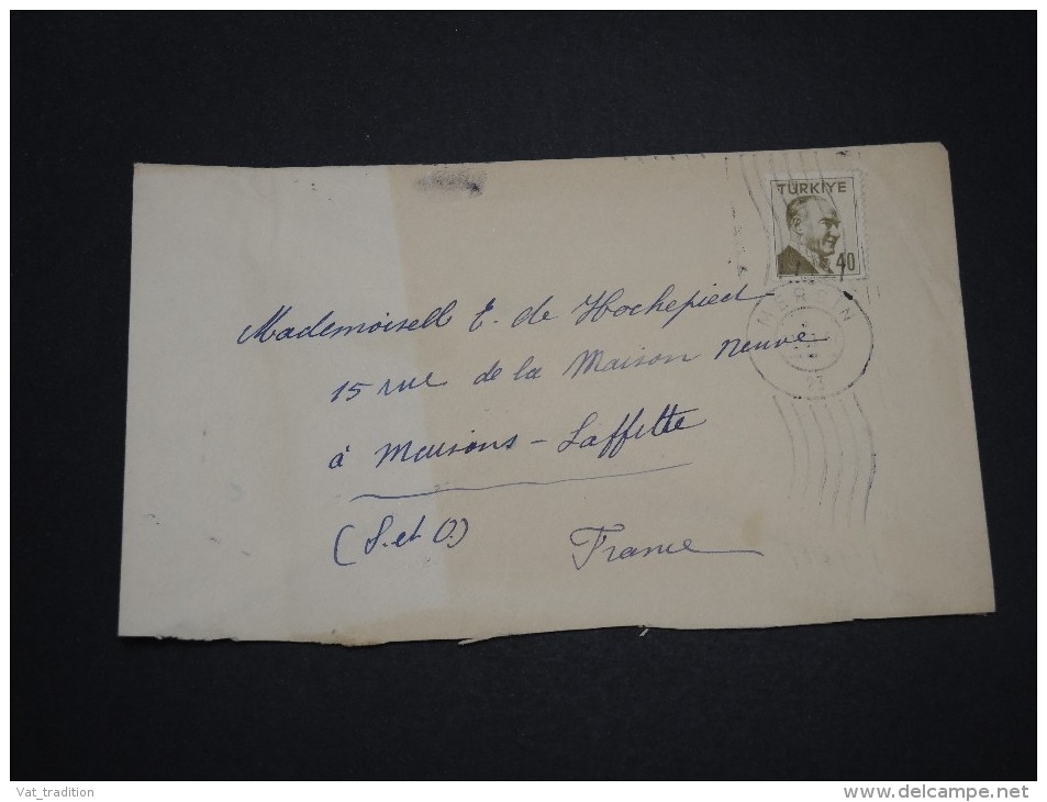 TURQUIE -  Oblitération De Mersin Sur Enveloppe Pour La France En 1957- A Voir - L 2253 - Storia Postale