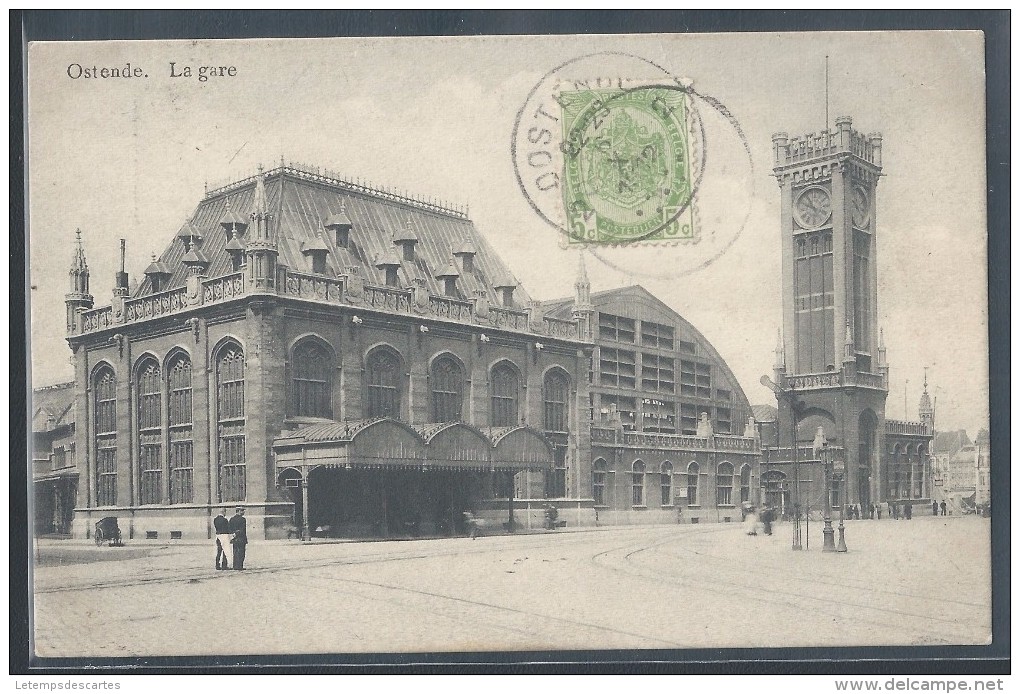 CPA BELGIQUE - Ostende, La Gare - Oostende