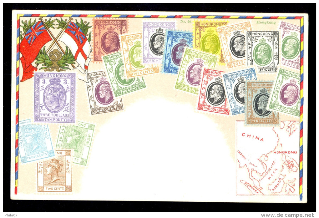 Hong Kong Nr. 96 / Postcard Not Circulated - Timbres (représentations)