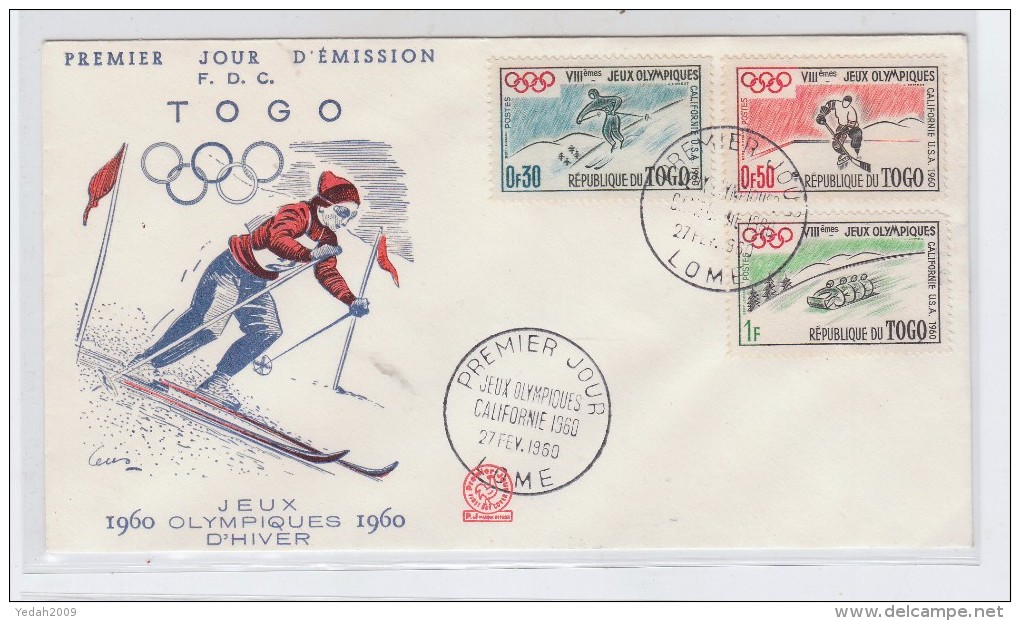 Togo WINTER OLYMPIC GAMES FDC 1960 - Invierno 1960: Squaw Valley