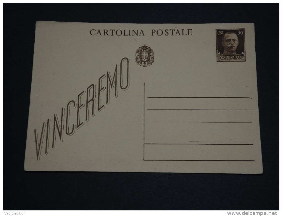 ITALIE - Entier Postal Non Voyagé - A Voir - L 2354 - Interi Postali