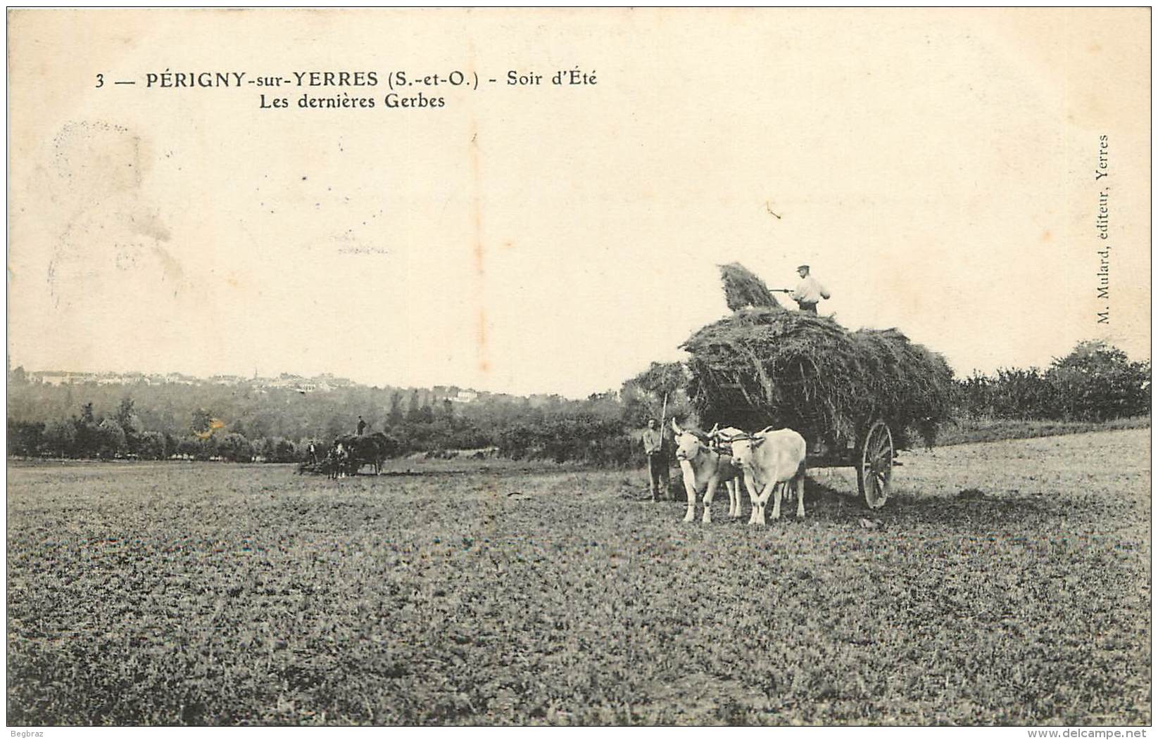 PERIGNY SUR YERRES        SCENE AGRICOLE    LES MOISSONS   ATTELAGE - Perigny