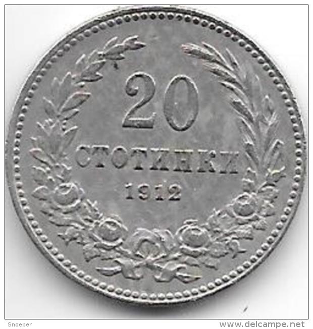 *Bulgaria 20 Stotinka 1912   Km 20     Vf+ - Bulgarie