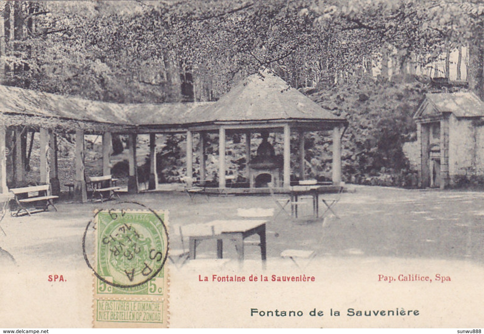 Spa - La Fontaine De La Sauvenière (Fontano De La Sauvenière, Pap. Califice) - Spa