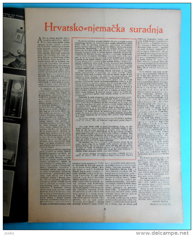 WW2 - CROATIA ( NDH ) - CROATS NAVY & SONG CROATIAN LEGIONNAIRES ... Orig. Vintage Magazine Hrvatski Krugovall ( 1943.) - Schiffe