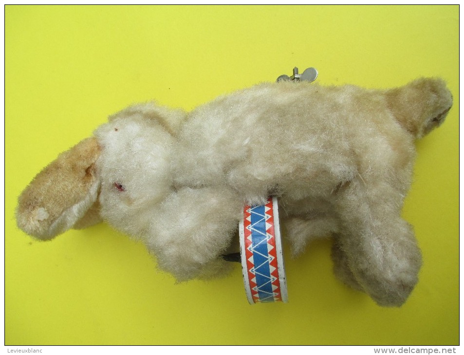 Lapin Peluche  Jouant Du Tambour/Automate/Automat Marc/ West Germany/Années 1960      JE187 - Jouets Anciens