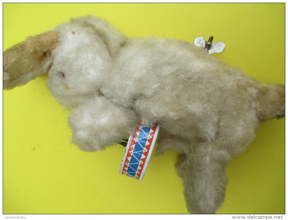 Lapin Peluche  Jouant Du Tambour/Automate/Automat Marc/ West Germany/Années 1960      JE187 - Giocattoli Antichi