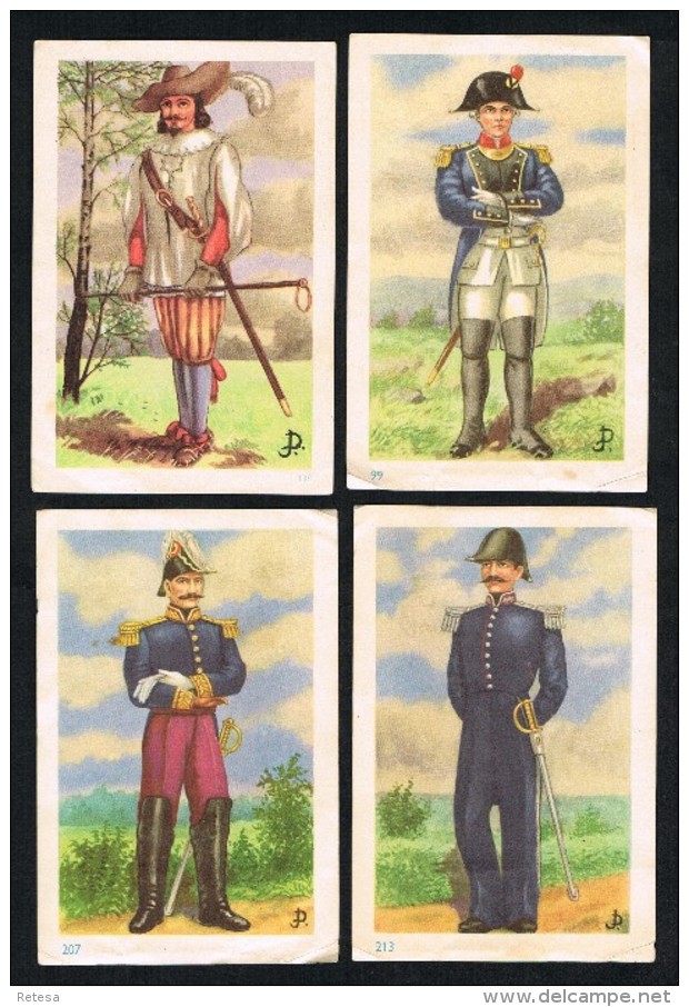 °°°  RI - RI DEMARET  MILITAIRE GESCHIEDENIS VAN BELGIE  4 PRENTJES - Uniformes