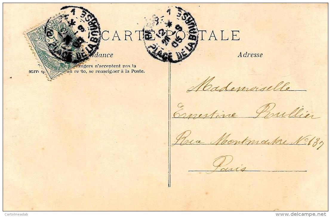 [DC3234] CPA - COPPIA - QUANDON S'AIME ..... - Viaggiata 1905 - Old Postcard - Coppie