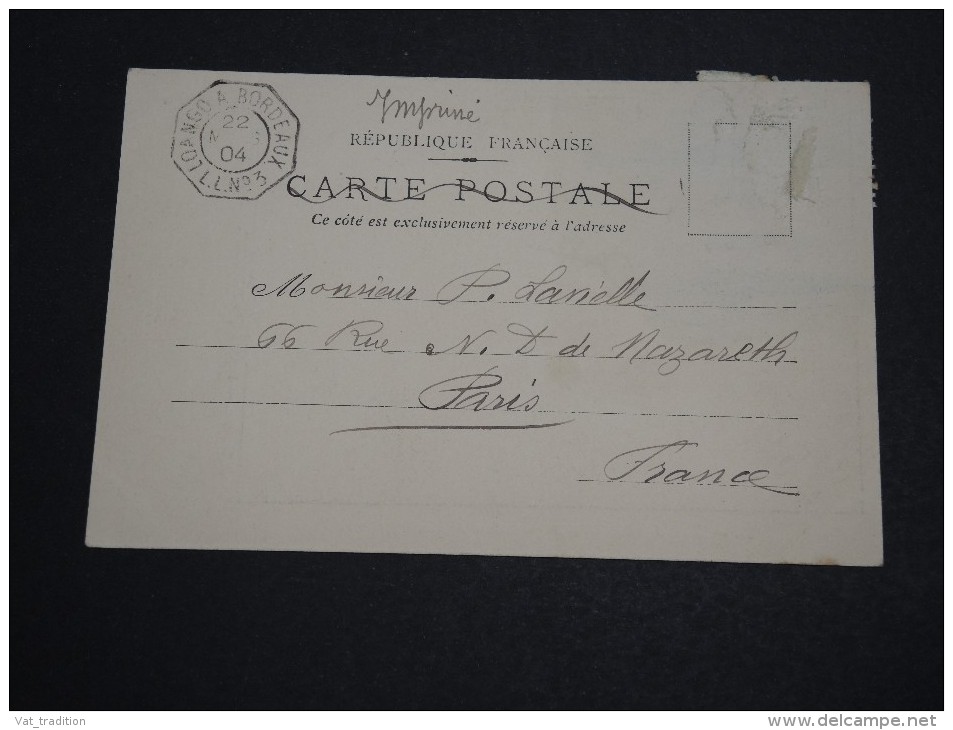 FRANCE - Oblitération De Ligne De Bateau Sur Carte Postale En 1904 - A Voir - L 2409 - Poste Maritime