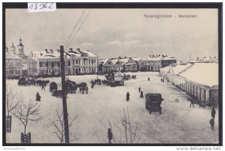 Nowogrodek - Marktplatz Mit Schnee - Ca 1916 (13´962) - Belarus