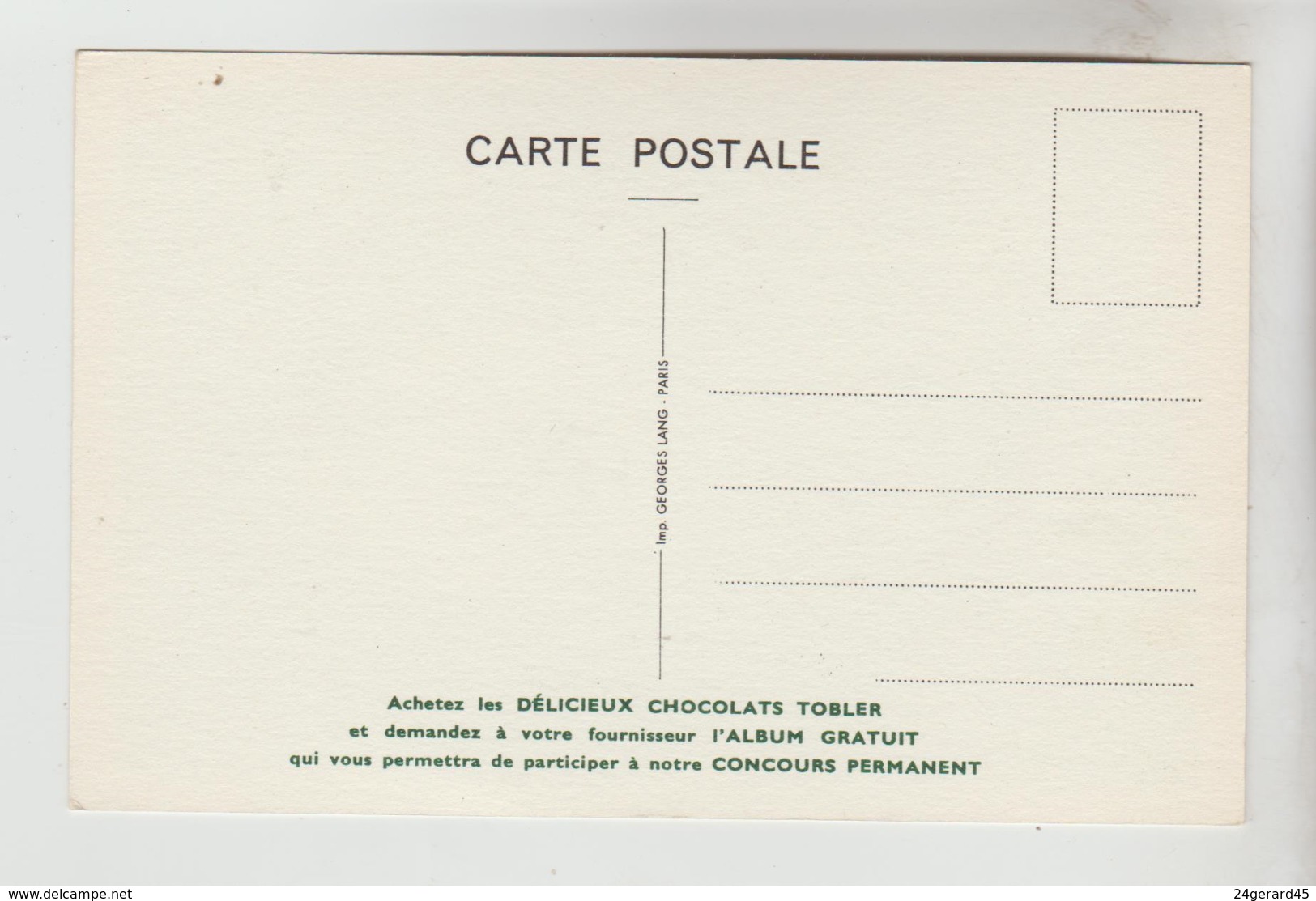 CPSM TRANSPORT AUTOMOBILE -  Voiture De Course PORSCHE Allemagne Publicité Chocolats TOBLER - Autres & Non Classés