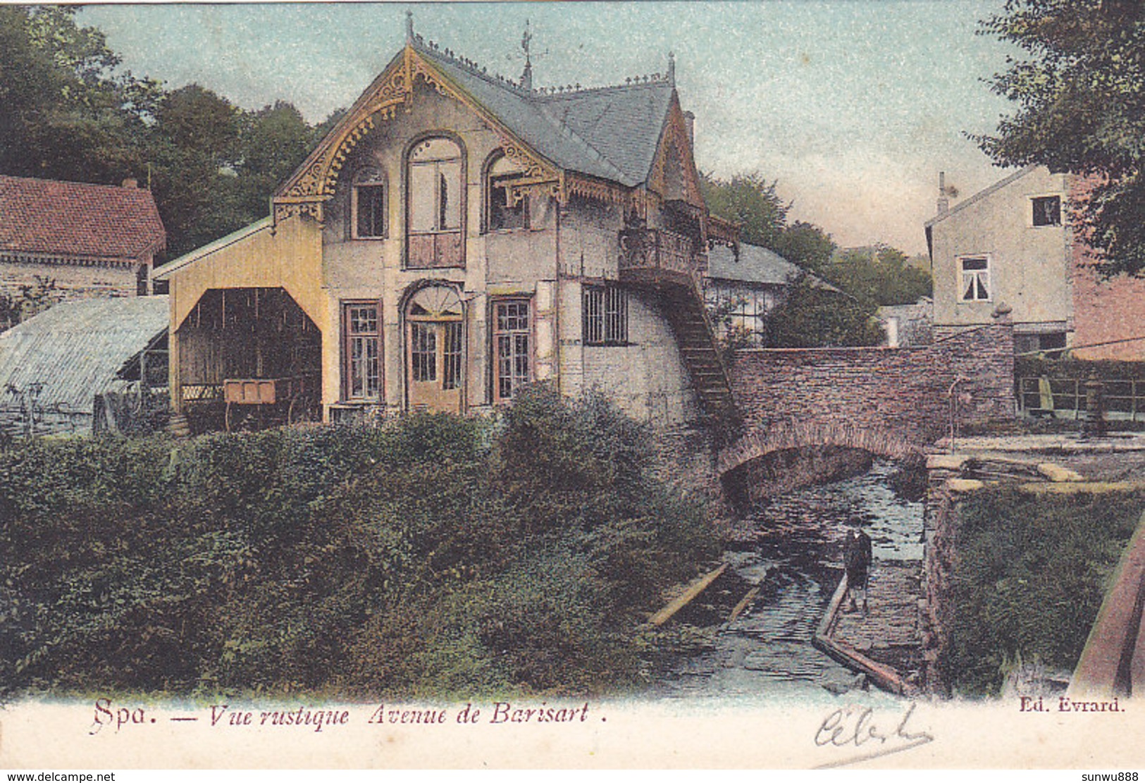 Spa - Vue Rustique Avenue De Barisart (animée, Colorisée, Précurseur) - Spa