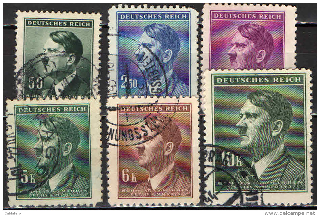 BOEMIA E MORAVIA - 1942 - ADOLF HITLER - USATI - Used Stamps