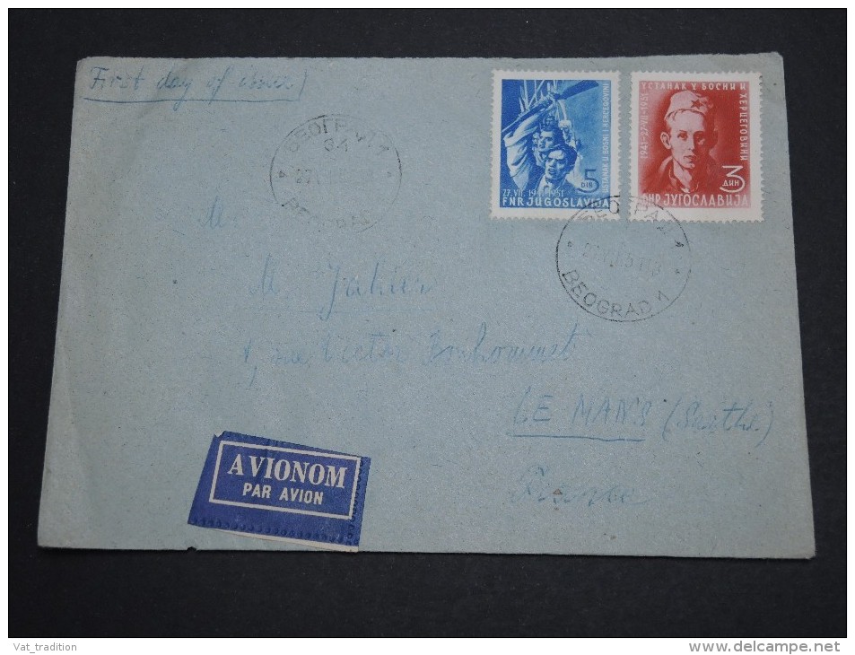 YOUGOSLAVIE - Enveloppe Pour La France En 1951 - A Voir - L 2442 - Lettres & Documents